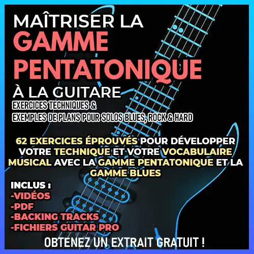 Exercices gamme pentatonique guitare
