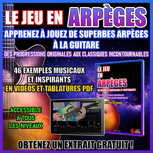 Le jeu en arpèges à la guitare pack pédagogique