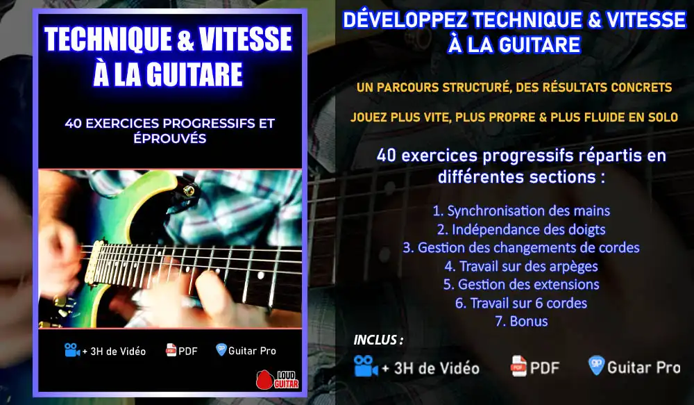 technique & Vitesse à la guitare formation complète