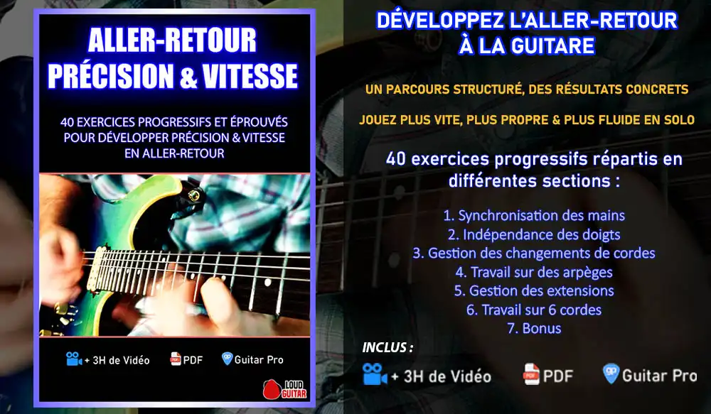 aller retour guitare exercices